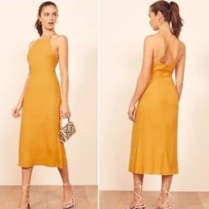 Reformation Roman Dress in Yellow 4